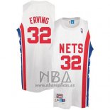 Camiseta Brooklyn Nets Julius Erving NO 32 Retro Blanco