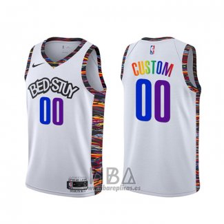 Camiseta Brooklyn Nets Personalizada Ciudad Blanco