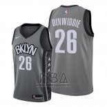 Camiseta Brooklyn Nets Spencer Dinwiddie NO 26 Statement Edition Gris