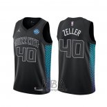 Camiseta Charlotte Hornets Cody Zeller NO 40 Ciudad Negro