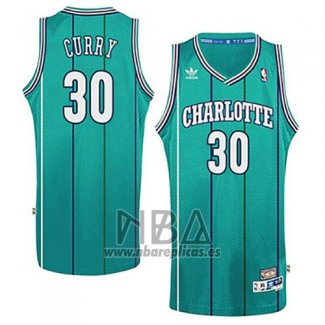 Camiseta Charlotte Hornets Dell Curry NO 30 Retro Verde