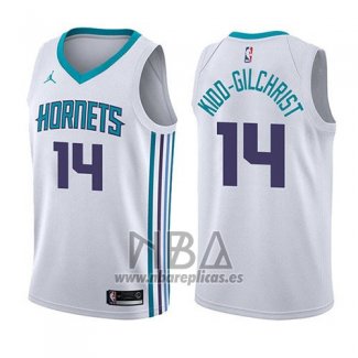 Camiseta Charlotte Hornets Michael Kidd-Gilchrist NO 14 Association 2017-18 Blanco