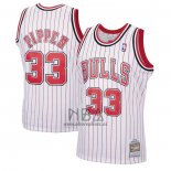 Camiseta Chicago Bulls Scottie Pippen NO 33 Reload Hardwood Classics Blanco