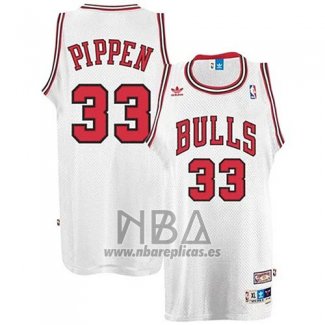 Camiseta Chicago Bulls Scottie Pippen NO 33 Retro Blanco