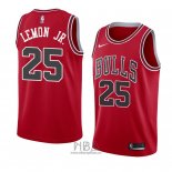 Camiseta Chicago Bulls Walt Lemon JR. NO 25 Icon 2018 Rojo