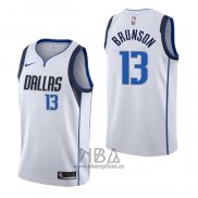 Camiseta Dallas Mavericks Jalen Brunson NO 13 Association Blanco