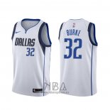 Camiseta Dallas Mavericks Trey Burke NO 32 Association 2020 Blanco