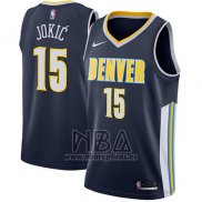 Camiseta Denver Nuggets Nikola Jokic NO 15 2017-18 Azul