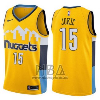 Camiseta Denver Nuggets Nikola Jokic NO 15 Statement 2017-18 Amarillo