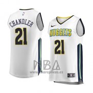 Camiseta Denver Nuggets Wilson Chandler NO 21 Association 2017-18 Blanco