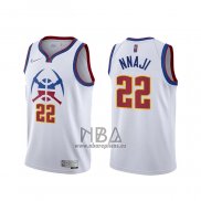 Camiseta Denver Nuggets Zeke Nnaji NO 22 Earned 2020-21 Blanco