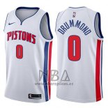 Camiseta Detroit Pistons Andre Drummond NO 0 Association 2017-18 Blanco