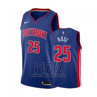 Camiseta Detroit Pistons Derrick Rose NO 25 Icon 2018-19 Azul