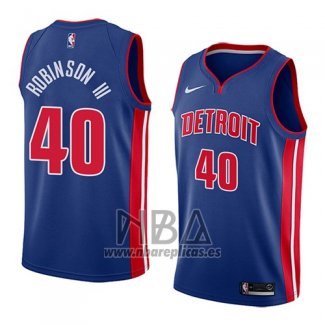 Camiseta Detroit Pistons Glenn Robinson III NO 40 Icon 2018 Azul