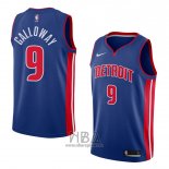 Camiseta Detroit Pistons Langston Galloway NO 9 Icon 2018 Azul