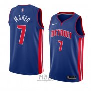 Camiseta Detroit Pistons Thon Maker NO 7 Icon 2018 Azul