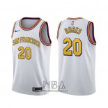 Camiseta Golden State Warriors Alec Burks NO 20 Classic Blanco