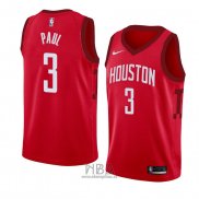 Camiseta Houston Rockets Chris Paul NO 3 Earned 2018-19 Rojo