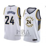 Camiseta Indiana Pacers Alize Johnson NO 24 Association 2018 Blanco