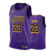 Camiseta Los Angeles Lakers Anthony Davis NO 23 Ciudad 2019-20 Violeta