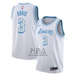 Camiseta Los Angeles Lakers Anthony Davis NO 3 Ciudad 2020-21 Blanco