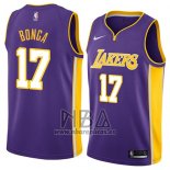 Camiseta Los Angeles Lakers Isaac Bonga NO 17 Statement 2017-18 Violeta