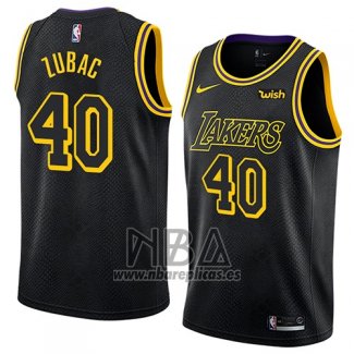 Camiseta Los Angeles Lakers Ivica Zubac NO 40 Ciudad 2018 Negro