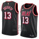 Camiseta Miami Heat Bam Adebayo NO 13 Classic 2018 Negro