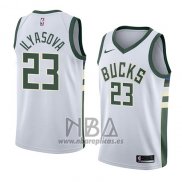 Camiseta Milwaukee Bucks Ersan Ilyasova NO 23 Association 2018 Blanco