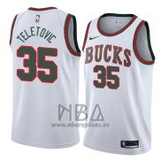 Camiseta Milwaukee Bucks Mirza Teletovic NO 35 Classic 2018 Blanco