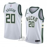 Camiseta Milwaukee Bucks Rashad Vaughn NO 20 Association 2018 Blanco