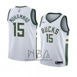 Camiseta Milwaukee Bucks Shabazz Muhammad NO 15 Association 2018 Blanco