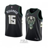 Camiseta Milwaukee Bucks Shabazz Muhammad NO 15 Statement 2018 Negro