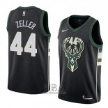 Camiseta Milwaukee Bucks Tyler Zeller NO 44 Statement 2018 Negro