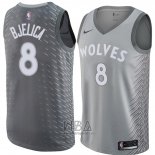 Camiseta Minnesota Timberwolves Nemanja Bjelica NO 8 Ciudad 2018 Gris