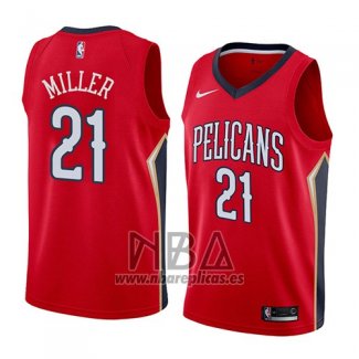 Camiseta New Orleans Pelicans Darius Miller NO 21 Statement 2018 Rojo