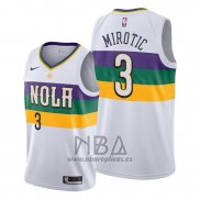 Camiseta New Orleans Pelicans Nikola Mirotic NO 3 Ciudad Edition Blanco