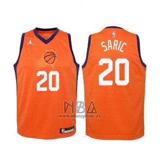 Camiseta Nino Phoenix Suns Dario Saric NO 20 Statement 2020-21 Naranja