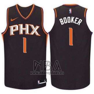 Camiseta Nino Phoenix Suns Devin Booker NO 1 Statement 2017-18 Negro