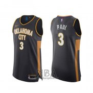 Camiseta Oklahoma City Thunder Chris Paul NO 3 Ciudad Autentico 2019-20 Gris