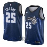 Camiseta Orlando Magic Wes Iwundu NO 25 Ciudad 2018 Azul