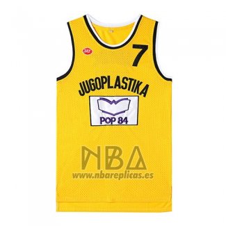 Camiseta Pelicula Jugoplastika Kukoc NO 7 Amarillo