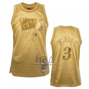 Camiseta Philadelphia 76ers Allen Iverson NO 3 Mitchell Ness 2000-01 Oro