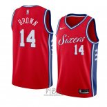 Camiseta Philadelphia 76ers Anthony Brown NO 14 Statement 2018 Rojo