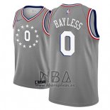 Camiseta Philadelphia 76ers Jerryd Bayless NO 0 Ciudad 2018-19 Gris