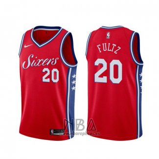 Camiseta Philadelphia 76ers Markelle Fultz NO 20 Statement Rojo