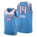 Camiseta Sacramento Kings Dewayne Dedmon NO 14 Ciudad Azul