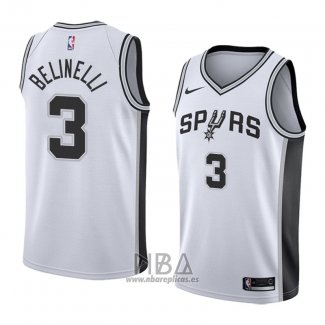 Camiseta San Antonio Spurs Marco Belinelli NO 3 Association 2018 Blanco