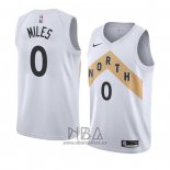 Camiseta Toronto Raptors C.j. Miles NO 0 Ciudad 2018 Blanco