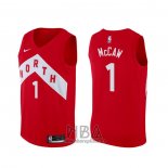 Camiseta Toronto Raptors Patrick Mccaw NO 1 Earned Rojo